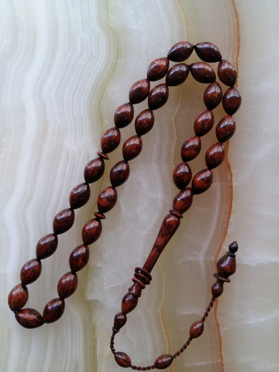 Özel İşçilikli Imamesi Halkalı Kolleksiyonluk Yılan Ağacı Tesbih