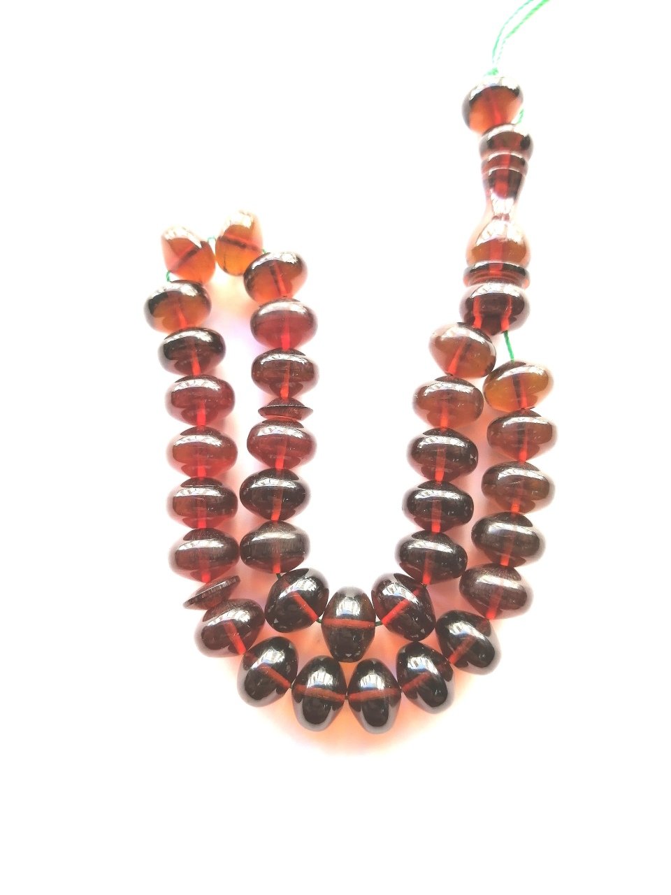 Basık Kesim Bilek Boy Sıkma Kehribar Tesbih