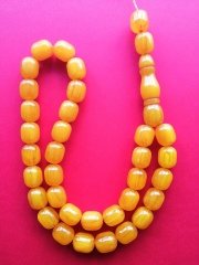 Dabbas Malz. Fıçı Kesim Hareli Sıkma Kehribar Tesbih