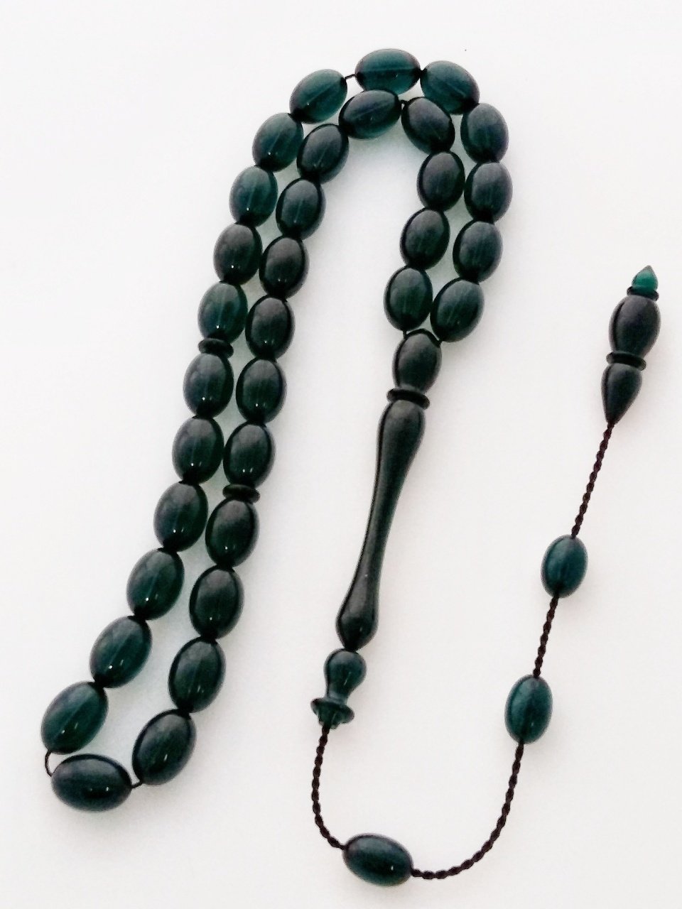 Sistemli Yumurta Kesim Özel İşçilikli Ateş Kehribar Tesbih