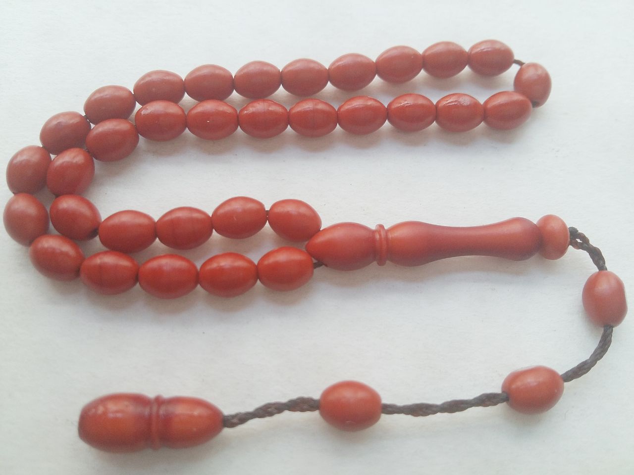 Koyu Turuncu Fiber Tesbih