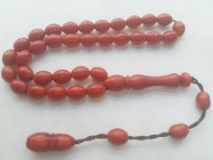 Koyu Turuncu Fiber Tesbih