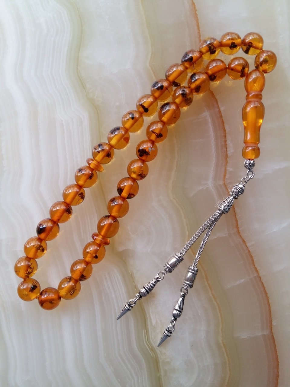 Metal Püsküllü Karıncalı Tesbih