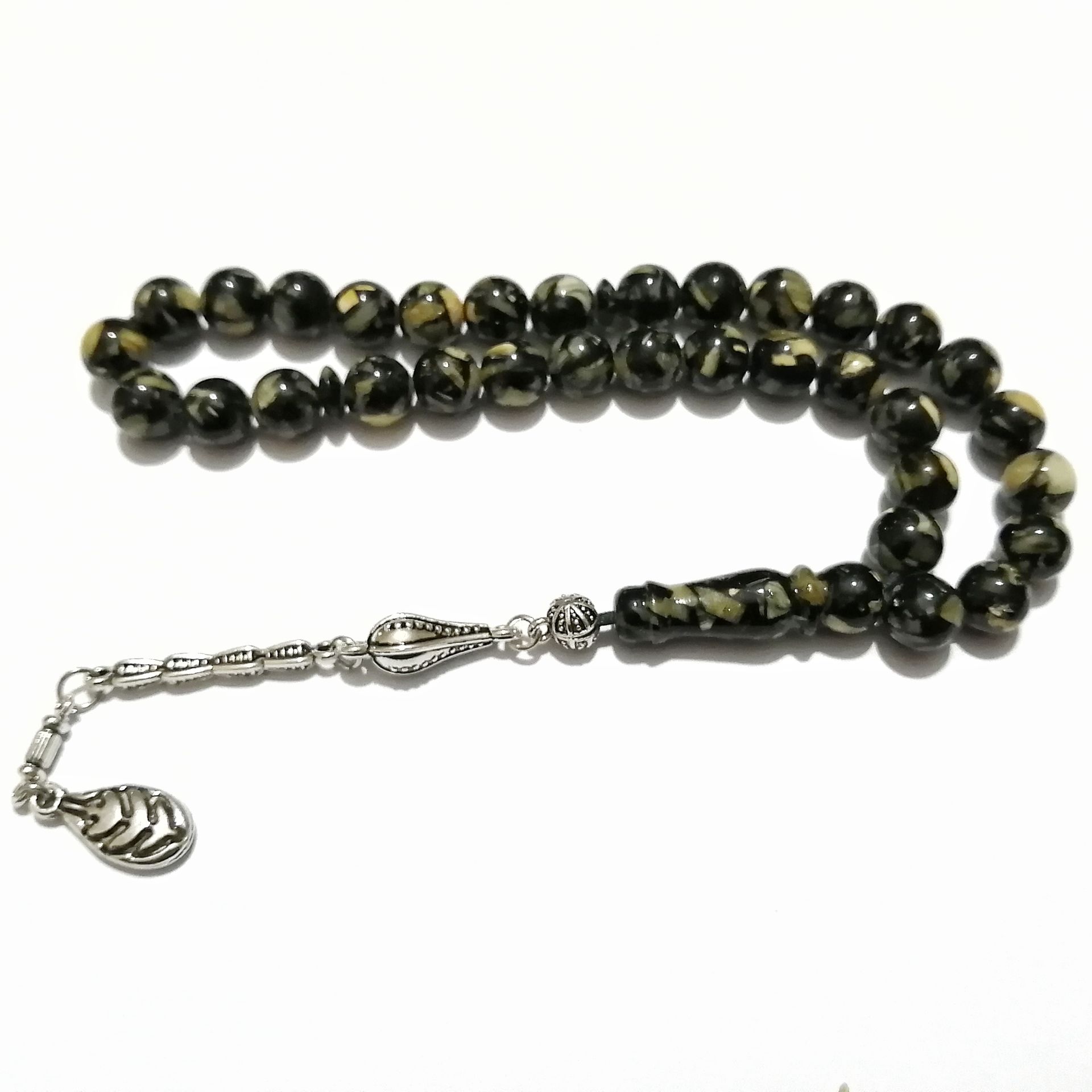 Alpaka Püsküllü Küre Kesim Kokulu Beyrut Damla Tesbih