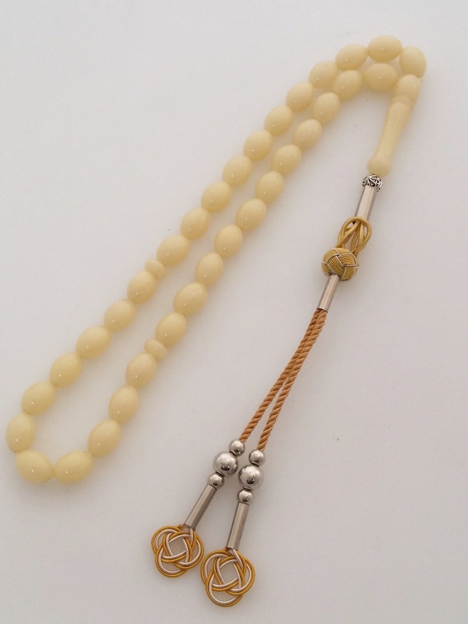 Metal Elişi Kazaz Püsküllü Damla Benzetmesi Beyrut Damla Kehribar Tesbih