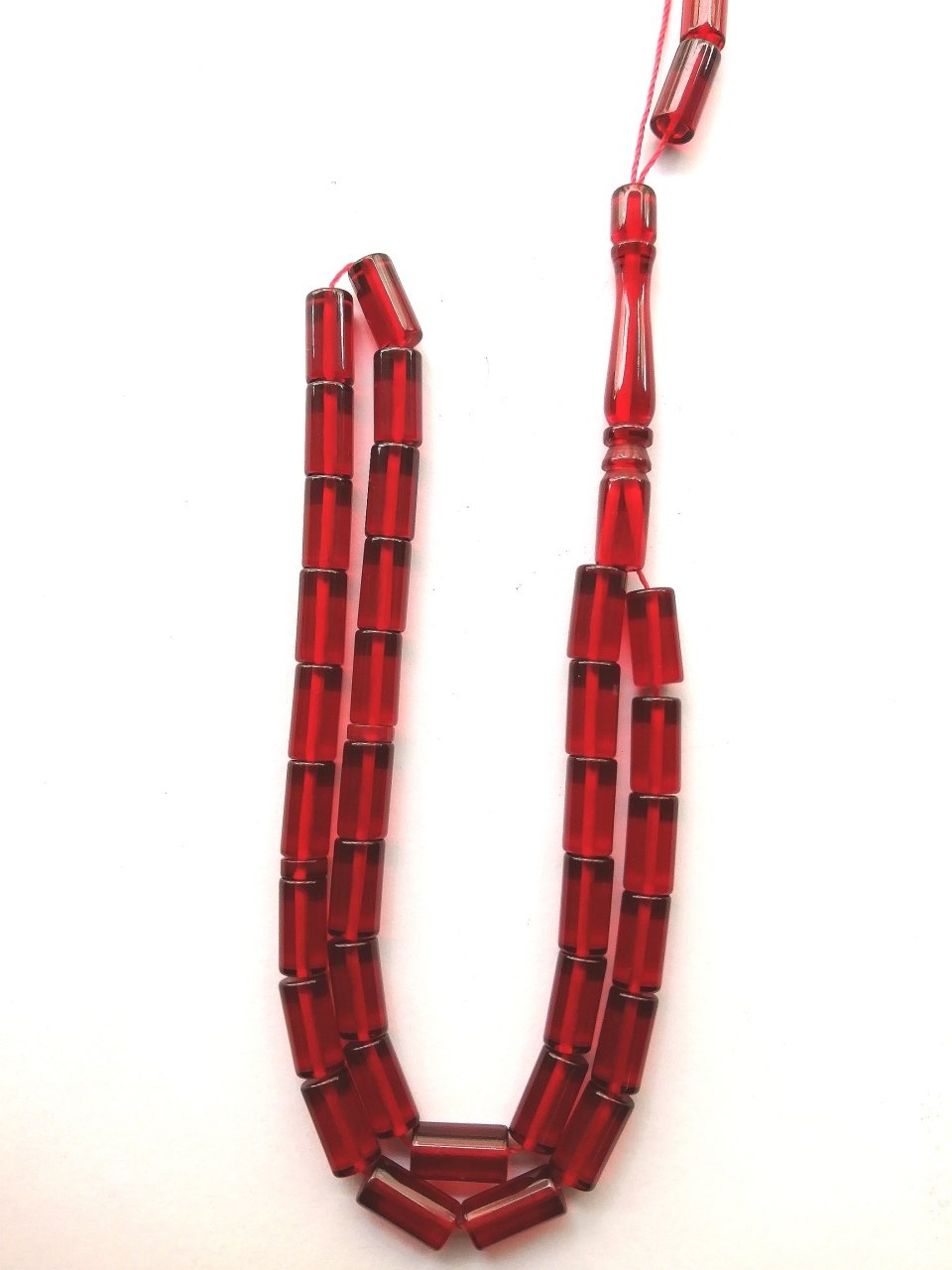 Kırmızı Kesme Model Ateş Kehribar Tesbih