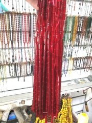 Kırmızı Kesme Model Ateş Kehribar Tesbih