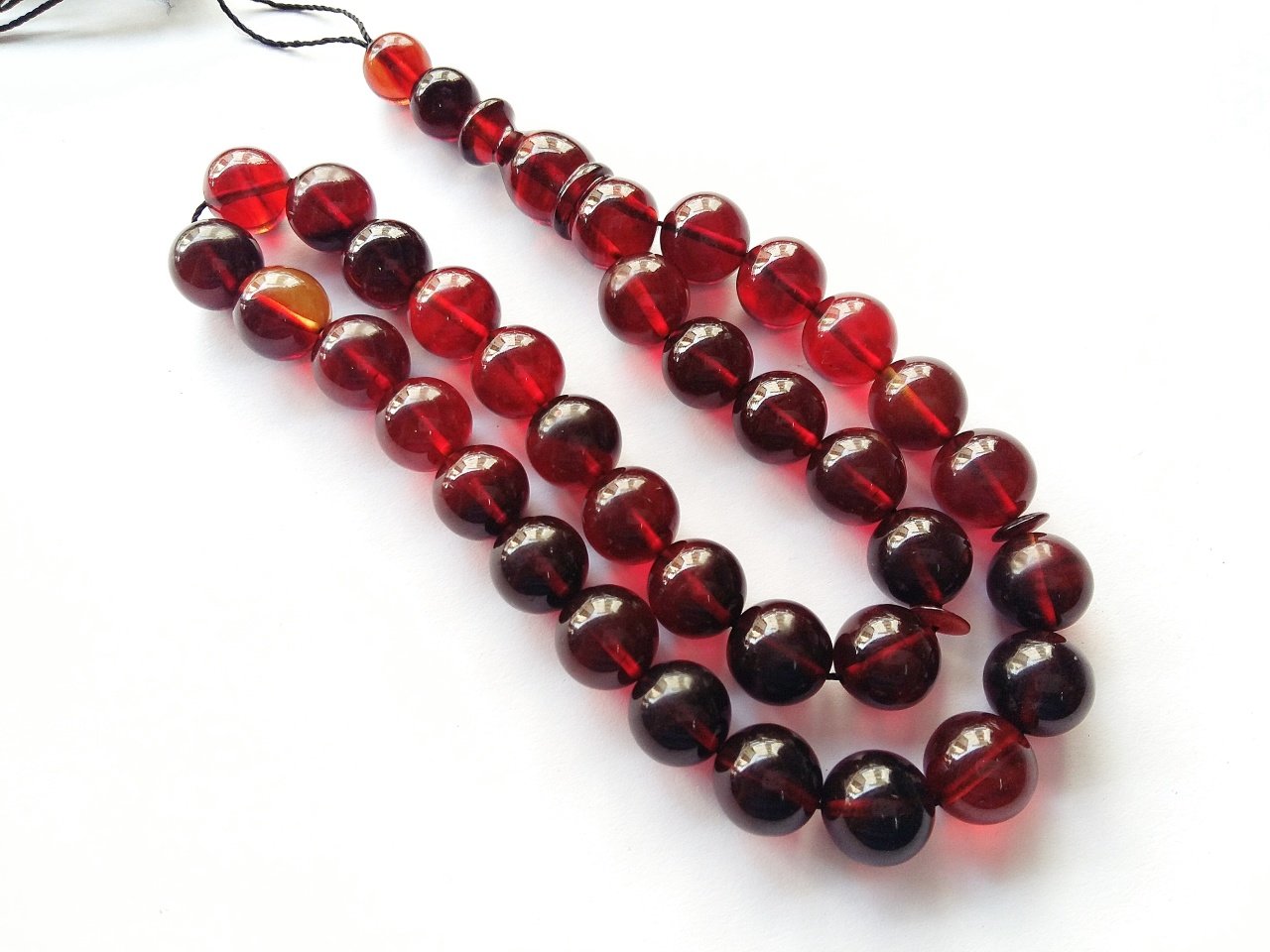 Küre Kesim Özel İşçilikli Ateş Kehribar Tesbih