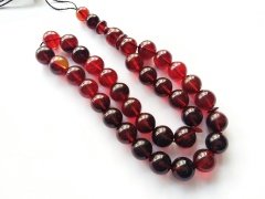 Küre Kesim Özel İşçilikli Ateş Kehribar Tesbih