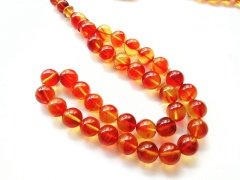 Küre Kesim Özel İşçilikli Ateş Kehribar Tesbih