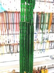 Yeşil Kesme Model Ateş Kehribar Tesbih