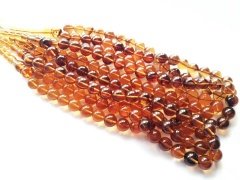 Küre Kesim Özel İşçilikli Hareli Ateş Kehribar Tesbih