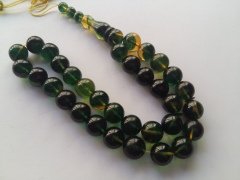 Küre Kesim Özel İşçilikli Hareli Ateş Kehribar Tesbih