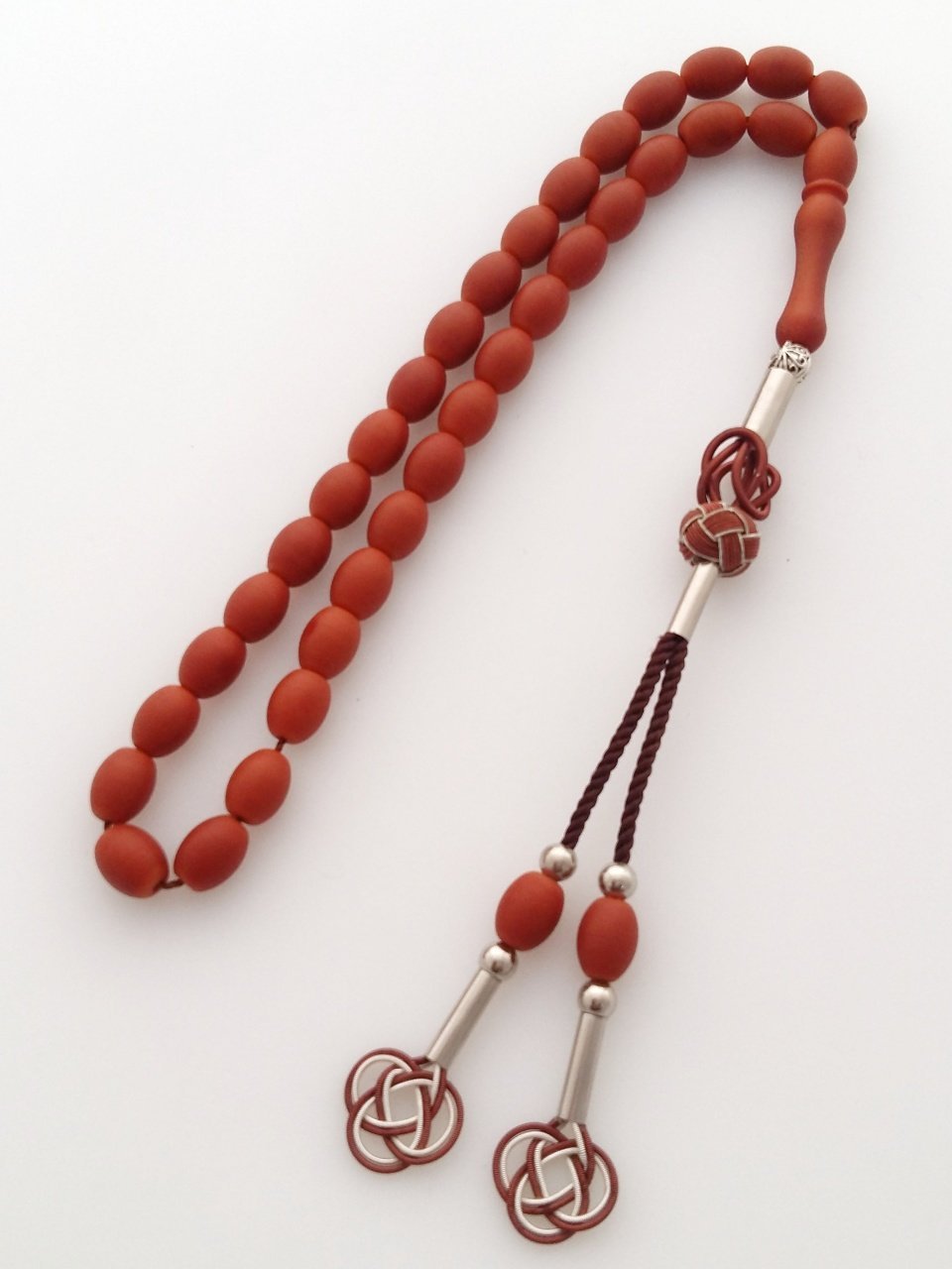 Metal Elişi Kazaz Püsküllü fıçı Kesim Fiber Tesbih