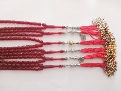 İp Püsküllü Kapsül Kesim Ateş Kehribar Tesbih