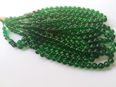 Türbe Yeşili Özel İşçilikli Ateş Kehribar Tesbih