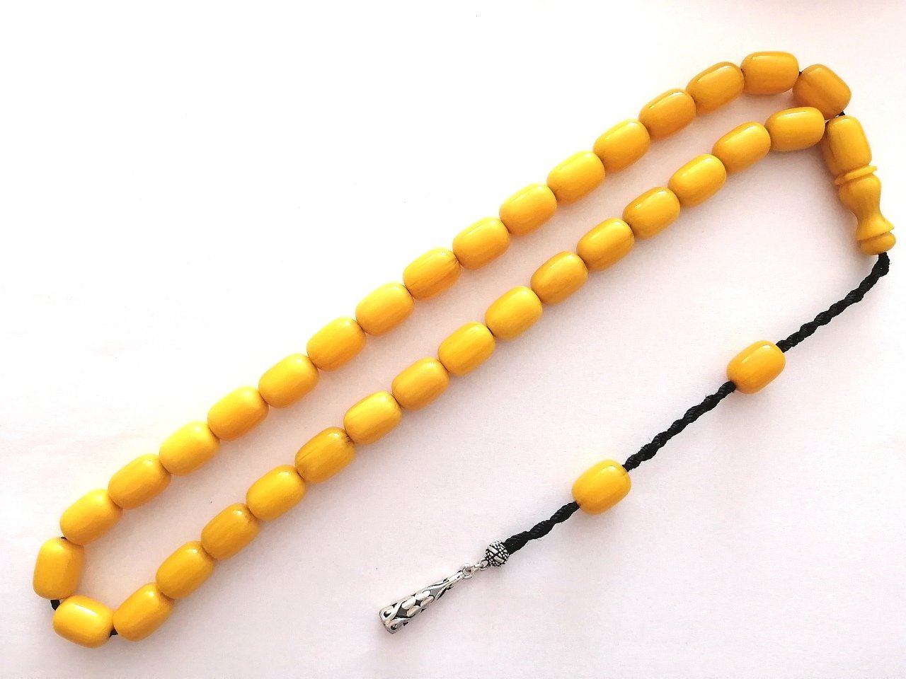 İp Püsküllü Kapsül Kesim Çubuk Malz. Hareli Sıkma Kehribar Tesbih