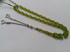 Yeşil Sıkma Kehribar Tesbih