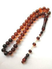 Sistem Püsküllü İmamesi Özel işçilikli Bilek Boy Sıkma Kehribar Tesbih