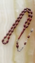 925 Ayar Gümüş Püsküllü Gümüş işlemeli Kuka Tesbih.