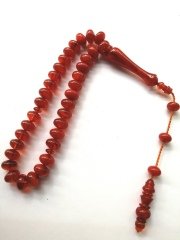 Sistem Püsküllü İmamesi Özel işçilikli Bilek Boy Basık Kesim Sıkma Kehribar Tesbih