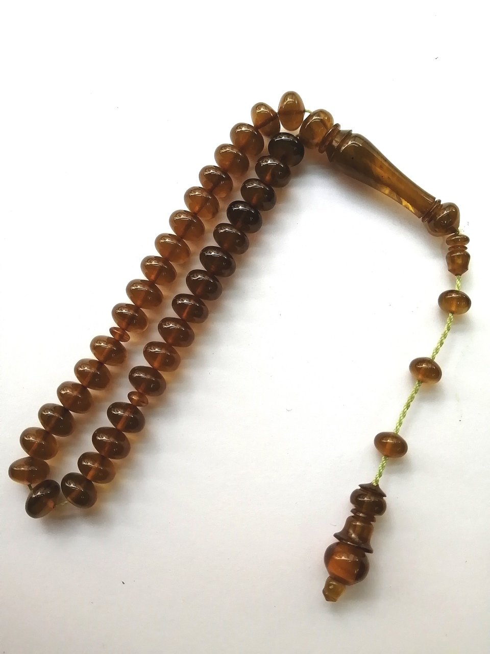 Sistem Püsküllü İmamesi Özel işçilikli Bilek Boy Sıkma Kehribar Tesbih