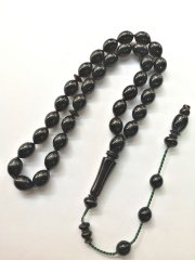 Sistem Püsküllü İmamesi Özel işçilikli Beyzi Kesim Ateş Kehribar Tesbih