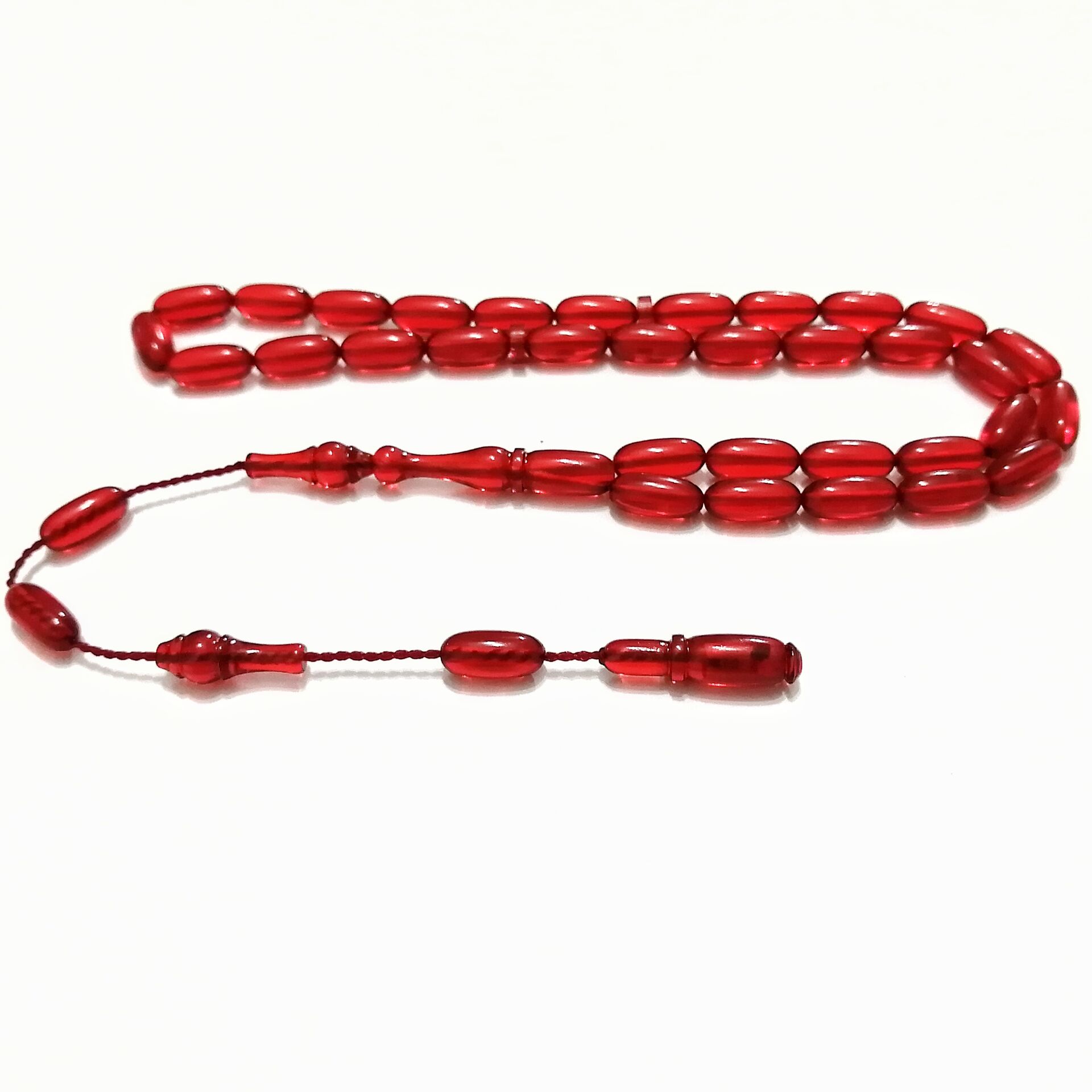 Sistem Püsküllü Şenalp Model Ateş Kehribar Tesbih