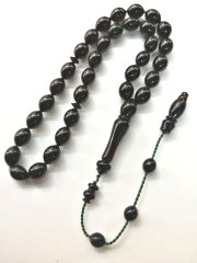 Sistem Püsküllü İmamesi Özel işçilikli Beyzi Kesim Ateş Kehribar Tesbih