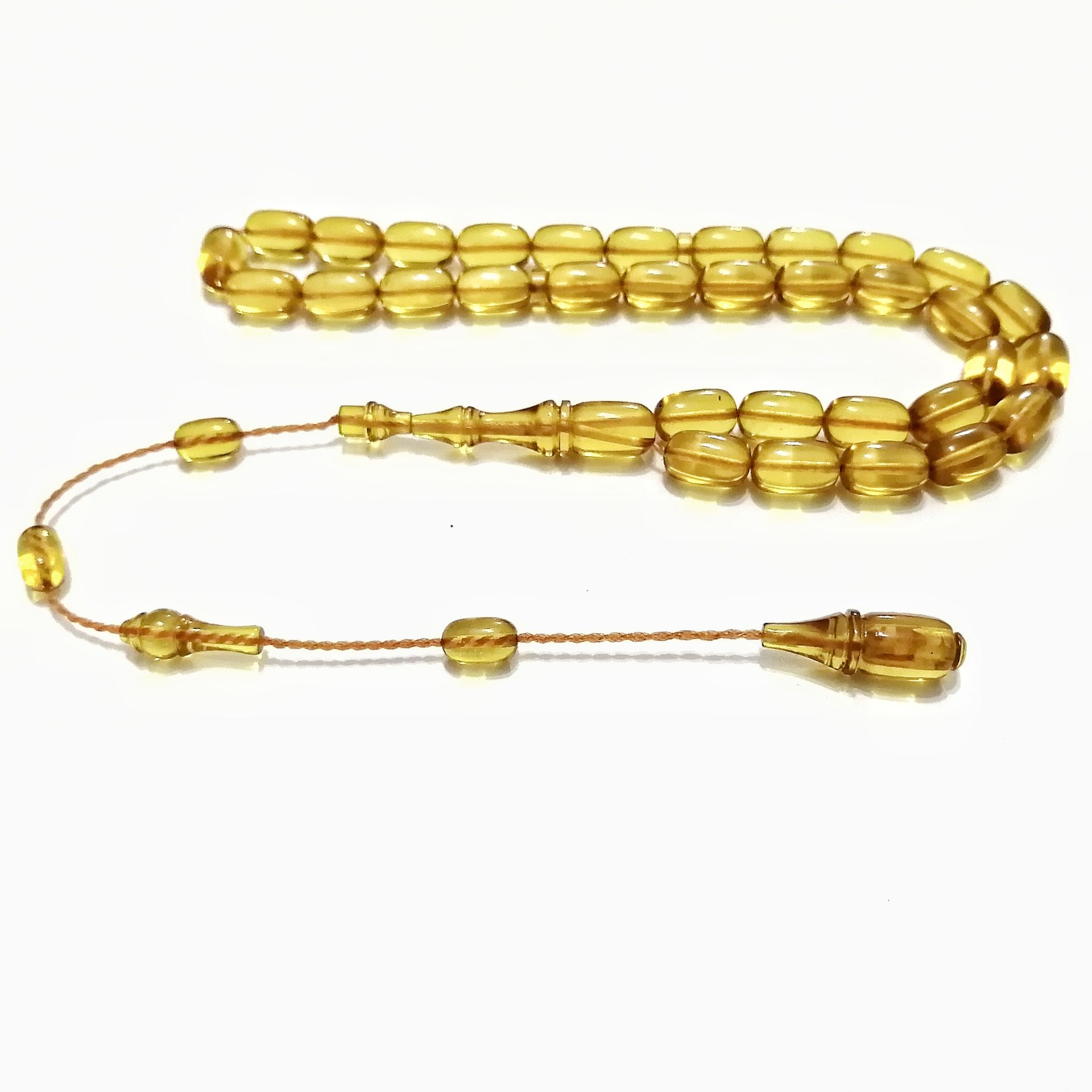 Sistem Püsküllü Kapsül Kesim Ateş Kehribar Tesbih