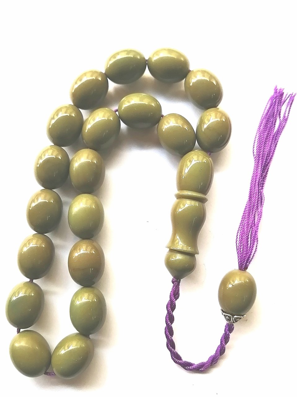 İp Püsküllü İri Boy Beyzi Kesim Sıkma Kehribar Tesbih