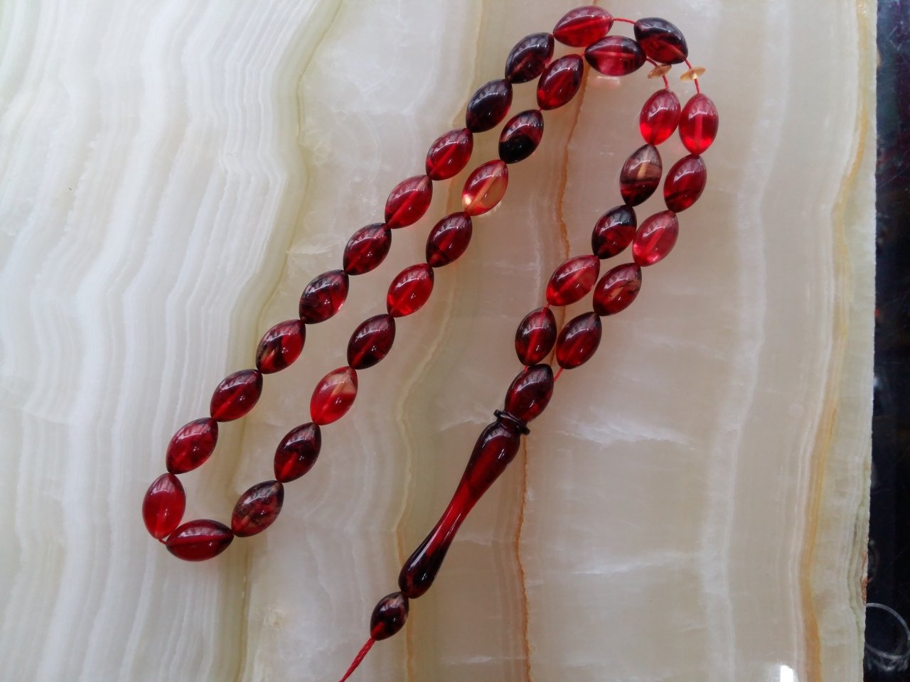 Sıkma Kehribar Tesbih