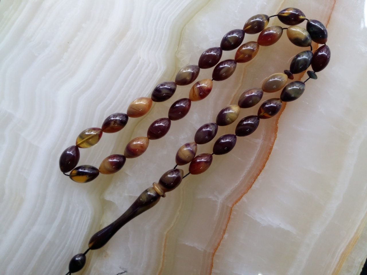 Sıkma Kehribar Tesbih