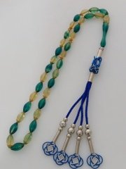 Metal Elişi Kazaz Püsküllü Piyasanın En Kaliteli Hammadesinden Yapılmış Beyzi Kesim Ateş Kehribar Tesbih