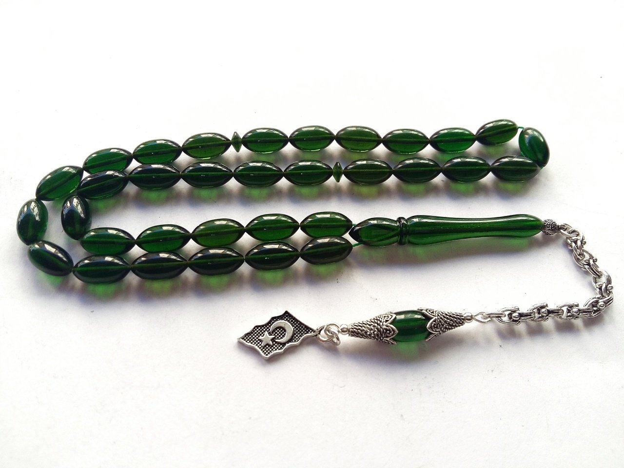 Yeşilin En Güzel Tonu Ateş Kehribar Tesbih