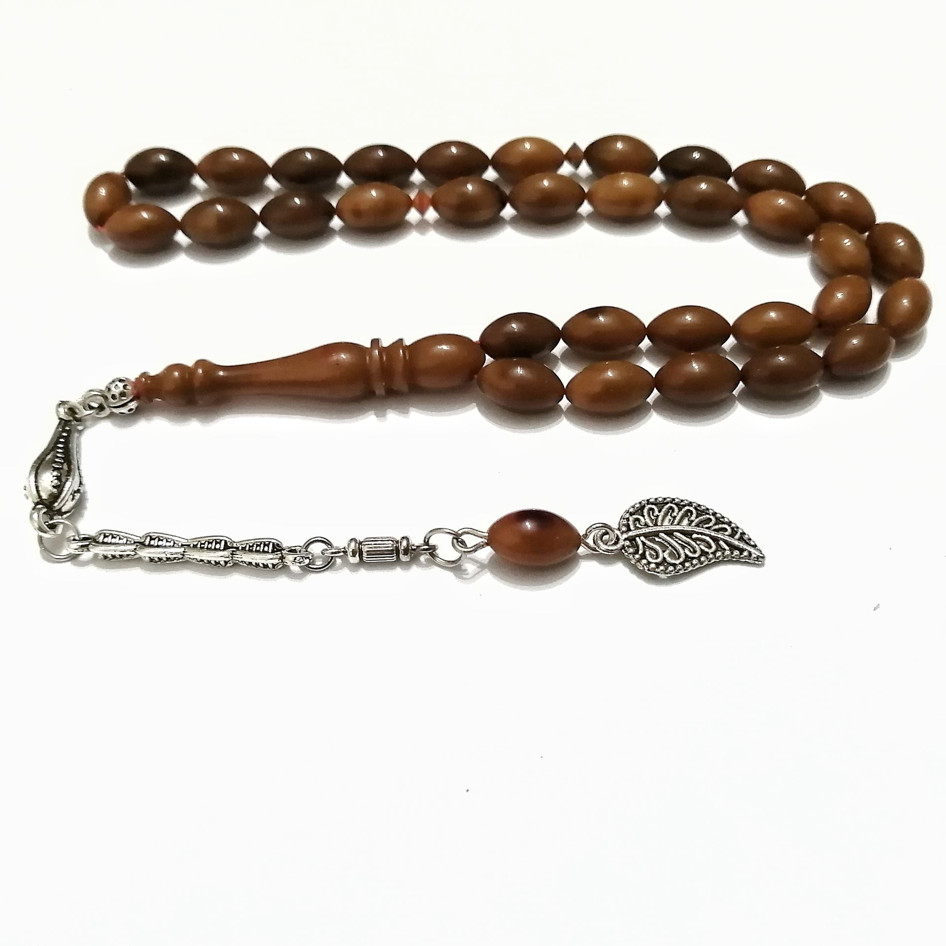 Gümüş Kaplama Alpaka Püsküllü Beyzi Kesim Katalin Tesbih