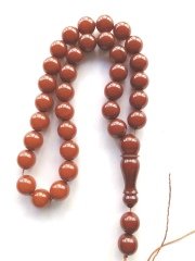 Küre Kesim Fırınlı Sıkma Kehribar Tesbih