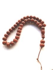 Basık Kesim Bilek Boy Fırınlı Sıkma Kehribar Tesbih