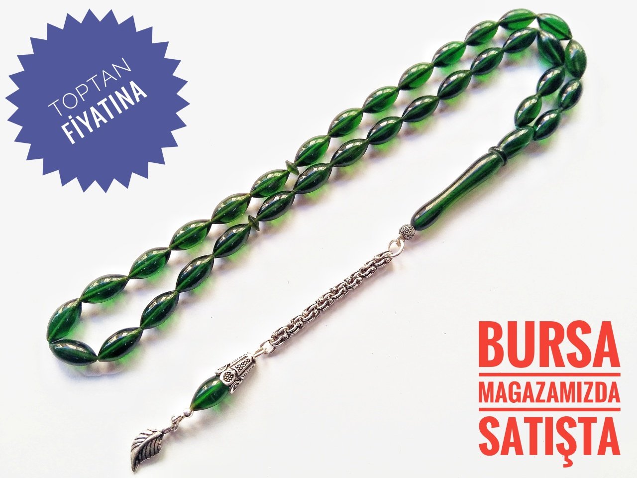 925 Ayar Gümüş Püsküllü Ateş Kehribar Tesbih