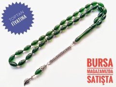 925 Ayar Gümüş Püsküllü Ateş Kehribar Tesbih