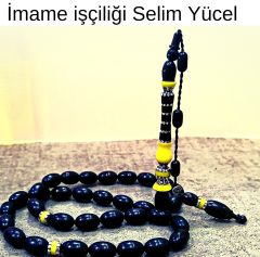 Gümüş Nakkaş İşçilikli Abanoz Ağacı Tesbih