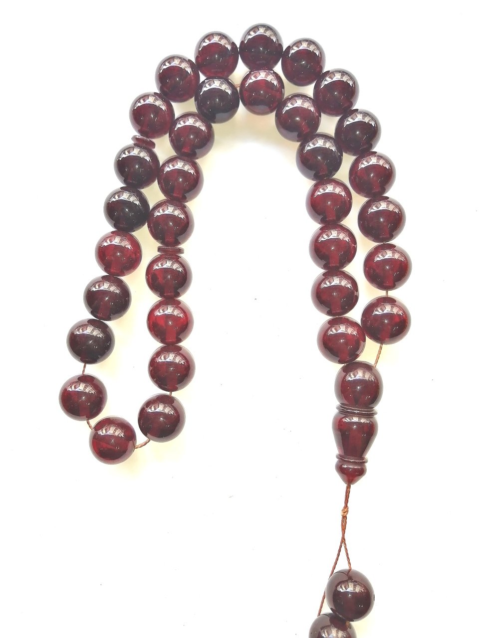 Çubuk Malzeme İriboy Küre Kesim Ateş Kehribar Tesbih