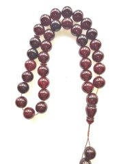 Çubuk Malzeme İriboy Küre Kesim Ateş Kehribar Tesbih