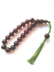 İp Püsküllü Küre Kesim 17 li Efe Model Ateş Kehribar Tesbih