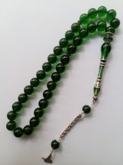 925 Ayar Gümüş Püsküllü Imamesi Gümüş İşçilikli Küre Kesim Ateş Kehribar Tesbih