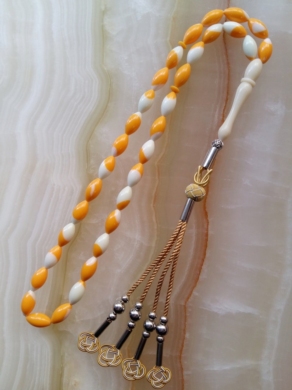 Metal Elişi Kazaz Püsküllü Beyzi Kesim Bilardo Topu Tesbih