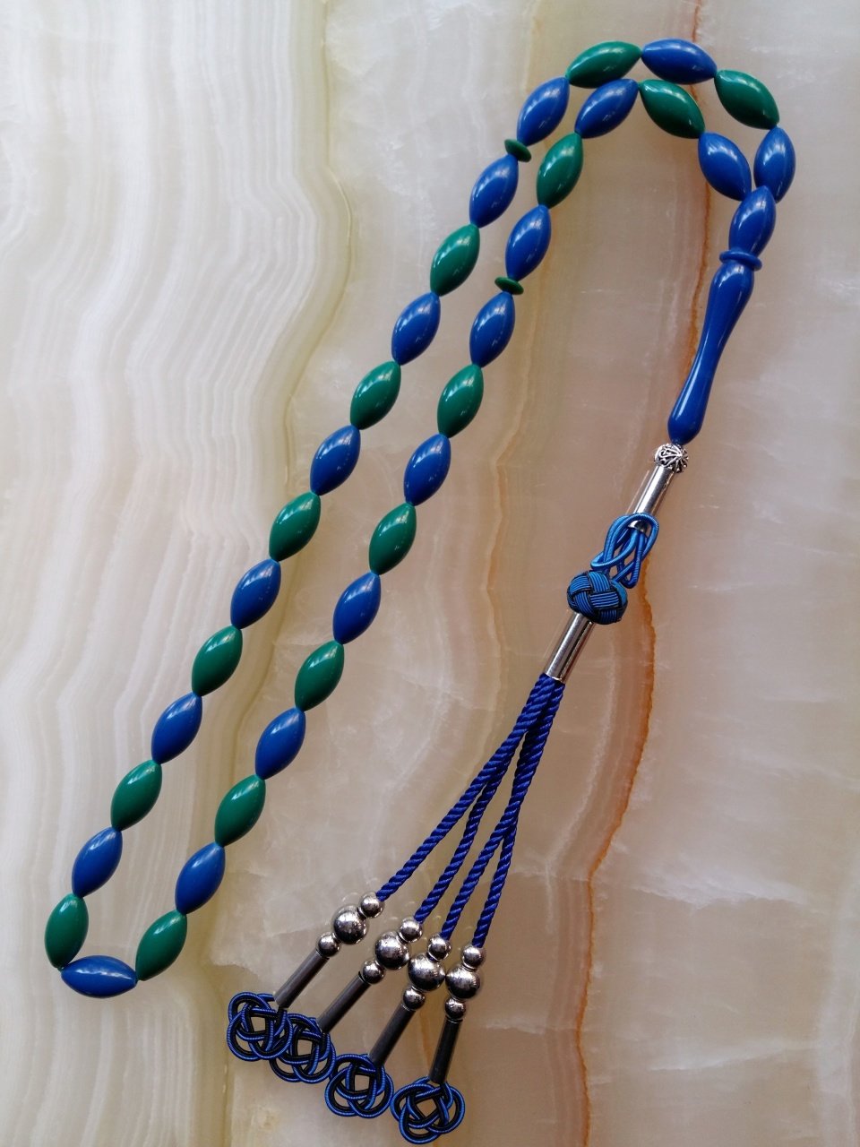 Metal Elişi Kazaz Püsküllü Beyzi Kesim Bilardo Topu Tesbih