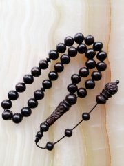 Sistemli imamesi İşçilikli Abanoz Ağacı Tesbih