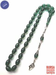 925 Ayar Gümüş Sıkma Kehribar Tesbih