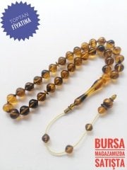 Usta Yapımı Koleksiyonluk Istanbul Kesim Sıkma Kehribar Tesbih